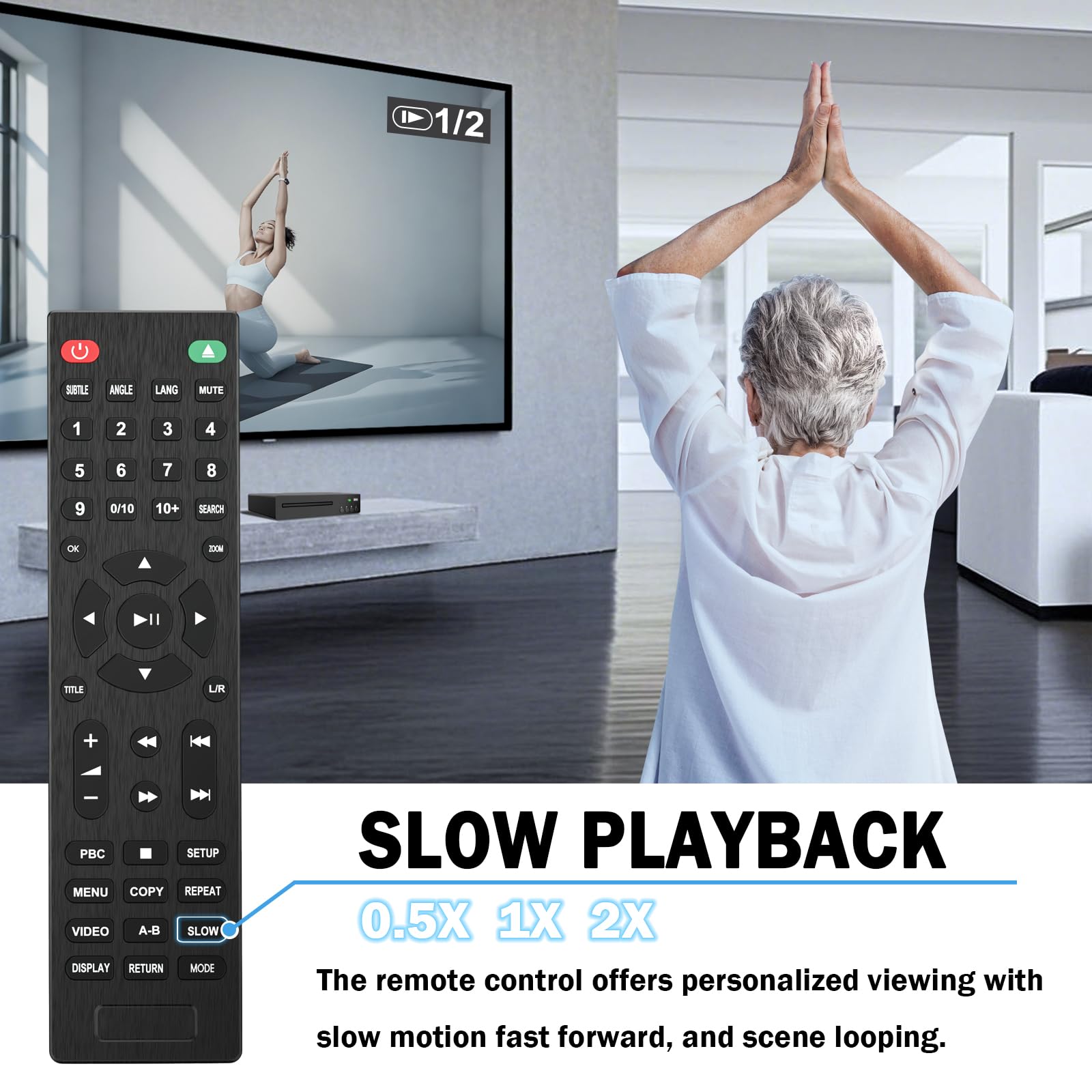 Kompakter DVD-Player für Fernseher, 1080P HDMI DVD Player Regionalfrei | Integrierte HDMI/AV/USB-Anschlüsse, unterstützt NTSC/PAL-System, kompatibel mit Smart-TV/Audiosystem