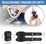 5 PCS Breathable Trigger Finger Splint, Adjustable Finger Brace, Thumb Brace for Broken Strained Arthritis for Thumb, Middle, Index, Ring, Pinky Finger Splint