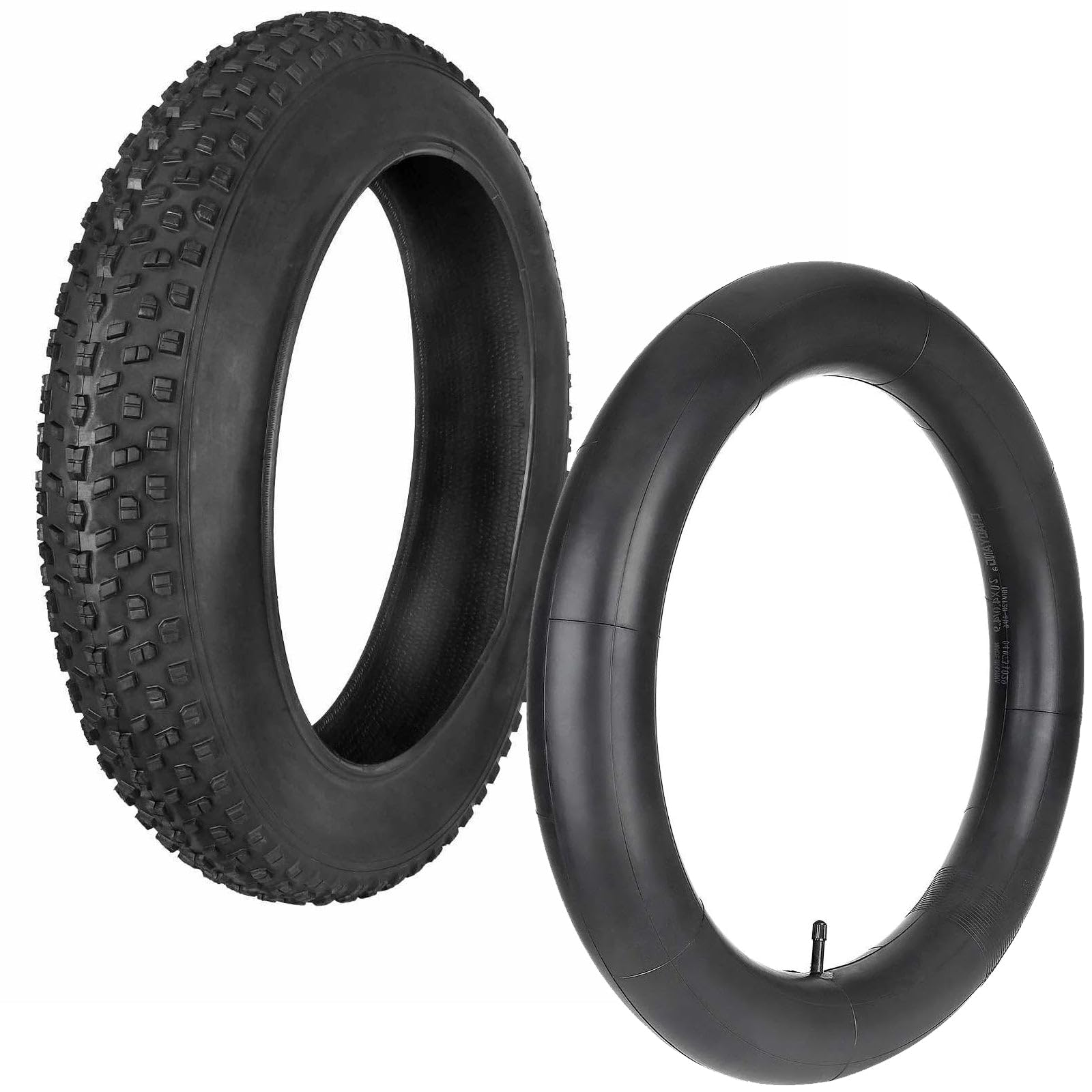 myBESTscooter - Pneumatico 20x4.0 con camera d'aria per ruote Fat Bike con valvola Schrader diritta, compatibile con biciclette elettriche da 20 pollici, gomma butilica