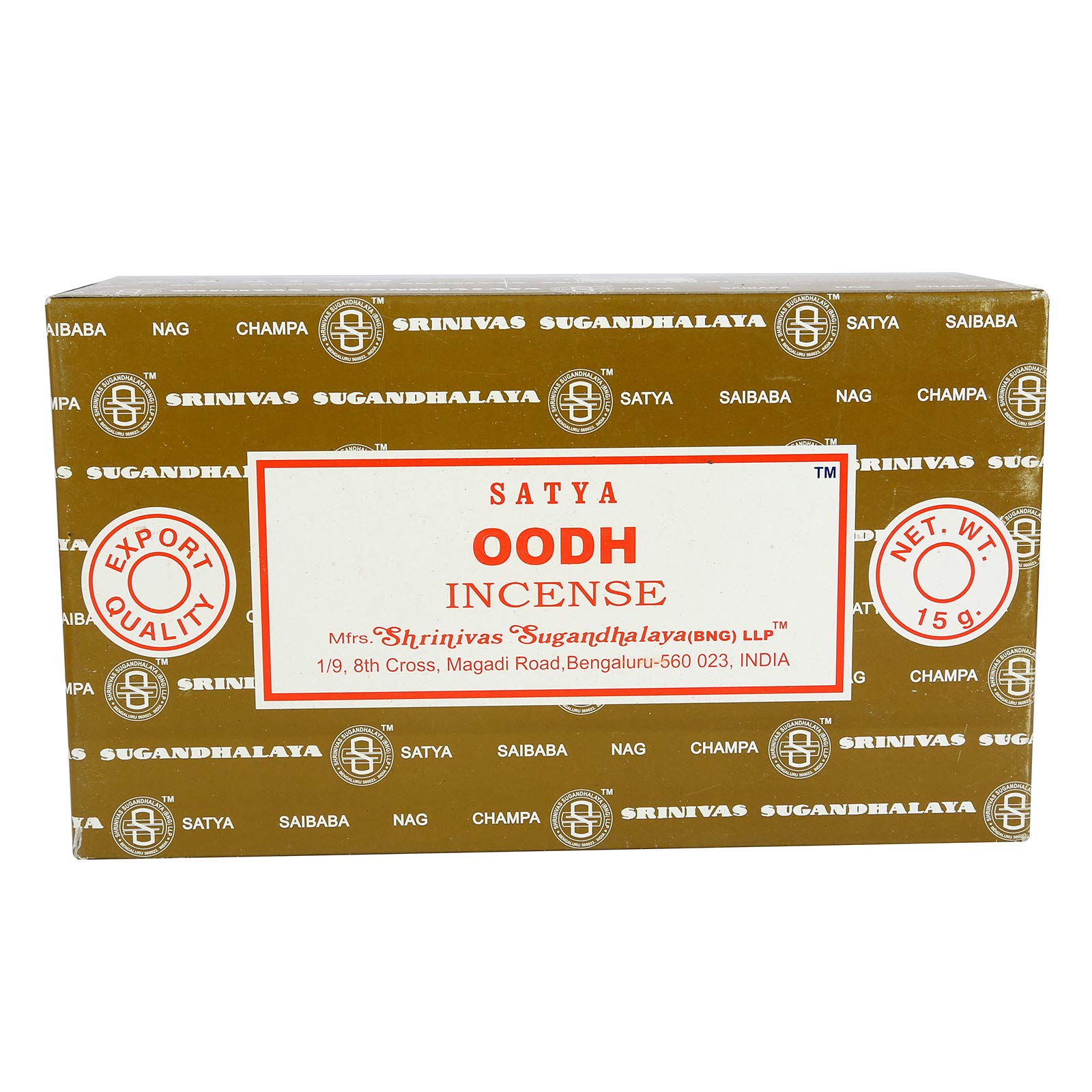 Satya Sai Baba Oodh Räucherstäbchen Original – 12 Packungen, Handgerollt In Indien