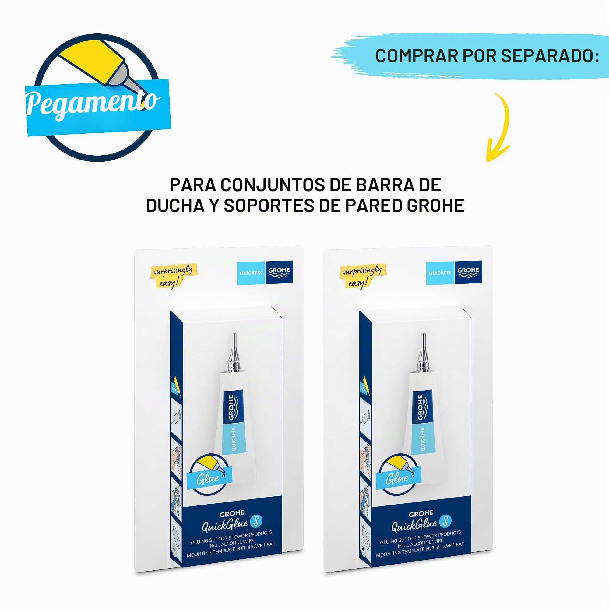 GROHE Precision Start Conjunto de barra de ducha con termostato, 3 tipos de chorro, barra de ducha de 900 mm, incluye herramientas de instalación, cromo 34854001