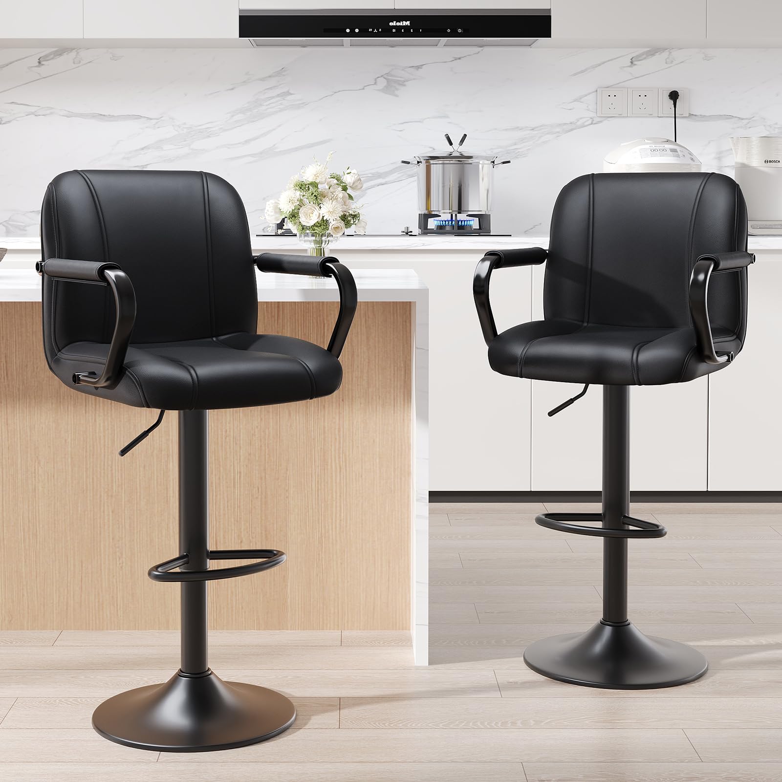 Amazon.com: MALOL Set of 2 Modern Bar Stools with Backs