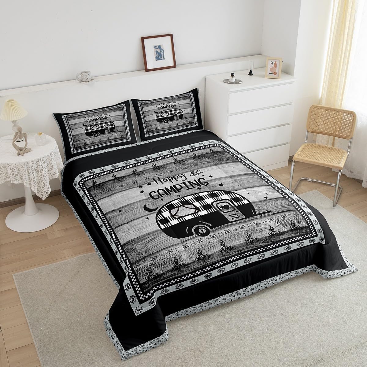 Feelyou Camper Comforter Set Full Size Kids Happy Camping Comforter Boys image 3