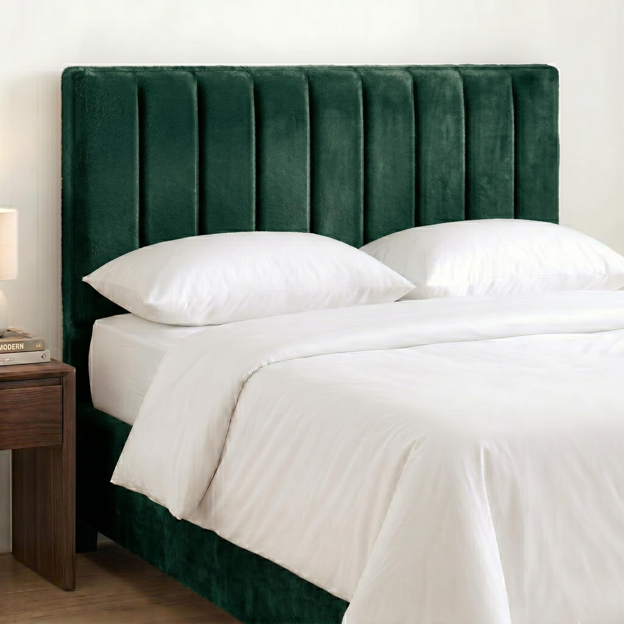 BEDELUNA Headboards for Bed - 24” 9vp Plush Fabric Headboard - Elegant Divan Bed Thick Padding Bed Headboards, Luxury Bedroom & Hotel Furniture