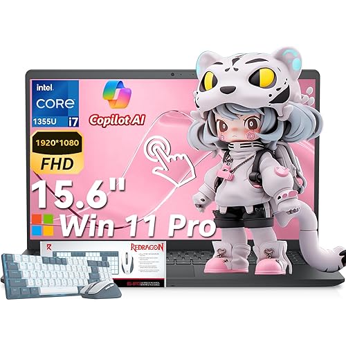 Dell 15 Laptop DC15250 Touchscreen Laptop for Business & Home, Intel Core i7-1355U(10-Core, Up to 5.0GHz), 15.6" FHD Touch, 32GB RAM, 1TB PCIe SSD, WiFi6, Numeric Keypad, Copilot AI, Windows 11 Pro