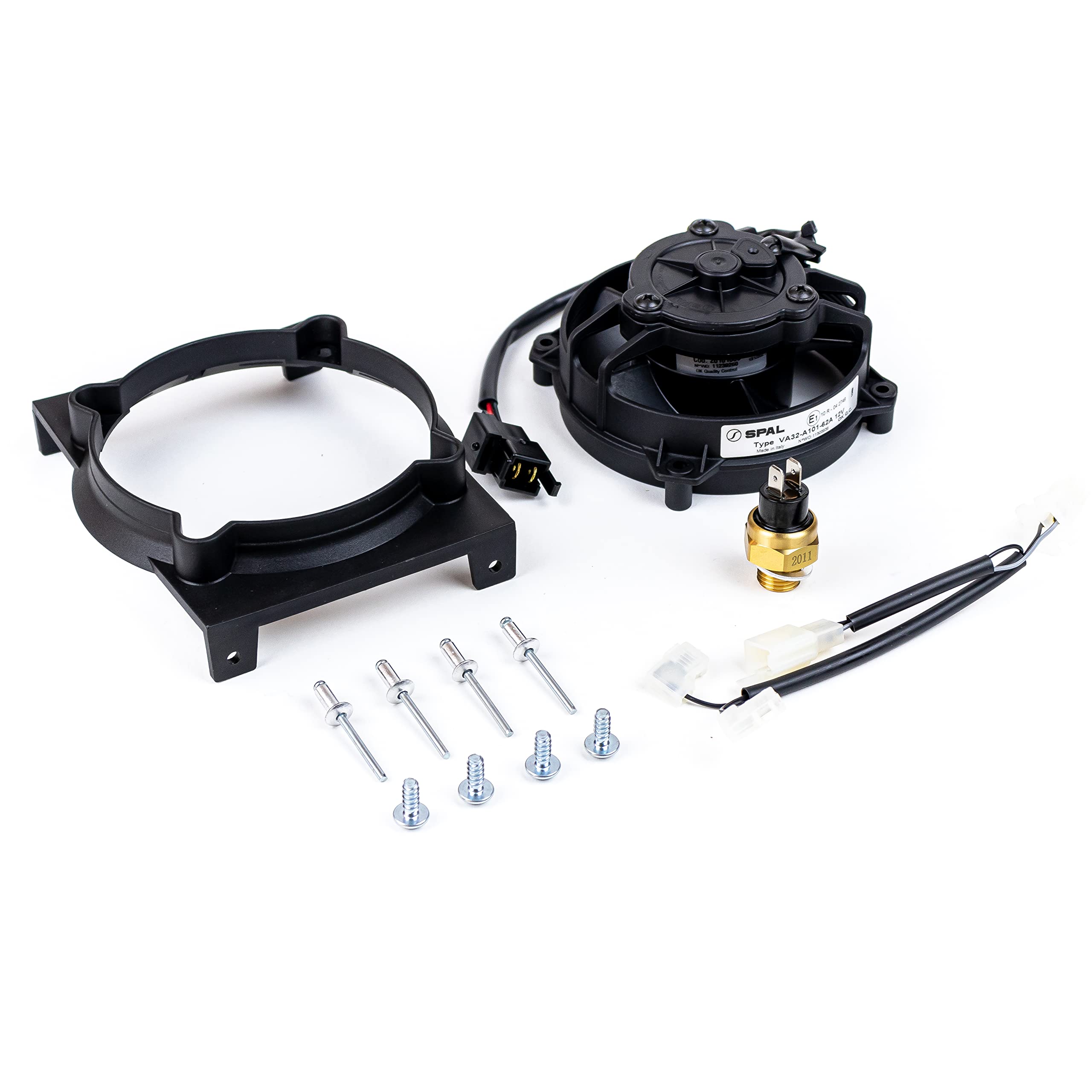 EXED® Parts - Kit original de ventilador de radiador para BETA RR, con interruptor térmico, modelo Dirt Bike de 2010 a 2019 - Ajuste perfecto, fácil de instalar -