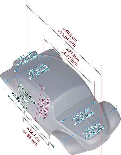 Miniatura 2 de SummitLink Cuerpo personalizado transparente sin pintar con pegatinas compatible con escala 1/10 RC coche o camión (camión no incluido) STB-C-01