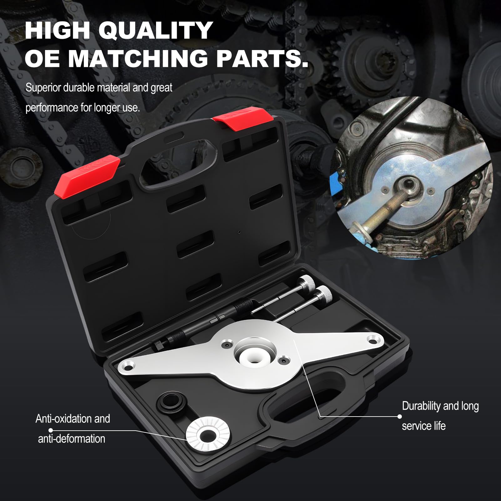 Amortiguador de vibraciones, herramienta de sujeción del motor, correa dentada, herramienta de ajuste para Au-di Se-at Sko-da V-W 4 cilindros 1.8 2.0 4V TFSi EA888 Reemplazar T10531, con