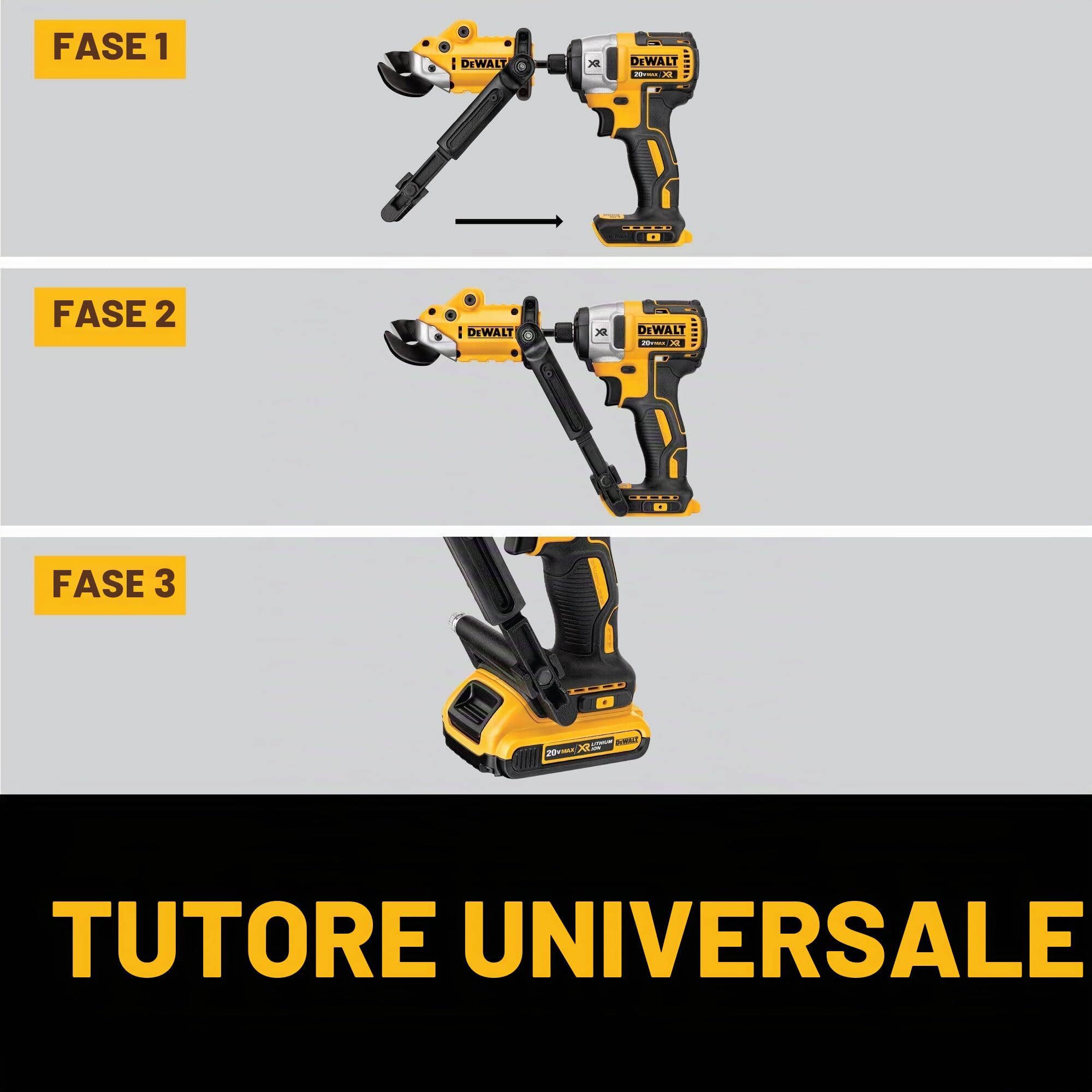 DEWALT DWASHRIR - Cesoie in metallo, pronte per l'impatto, nero/giallo