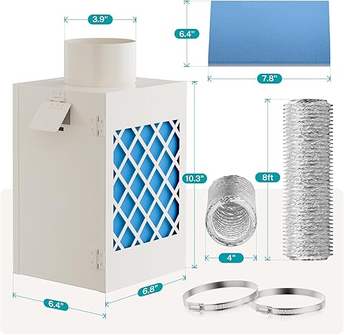 Miniatura 7 de HG Power - Kit de ventilación para secadora interior, caja de ventilación de metal para secadora, solapa de ventilación de seguridad, trampa de