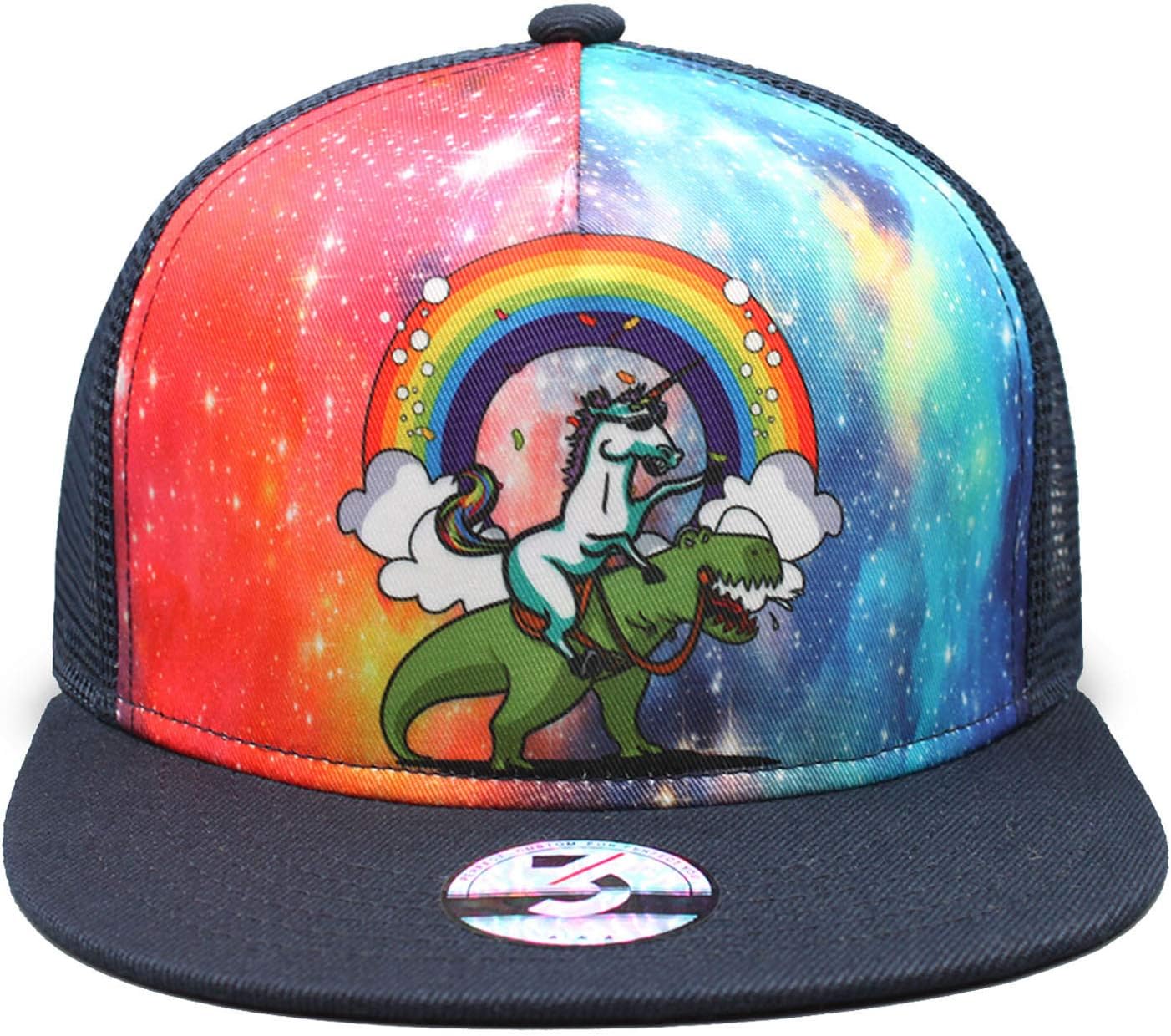 Unicorns/Dinosaur Snapback Cute Rainbow Hats Funny Trucker Hat