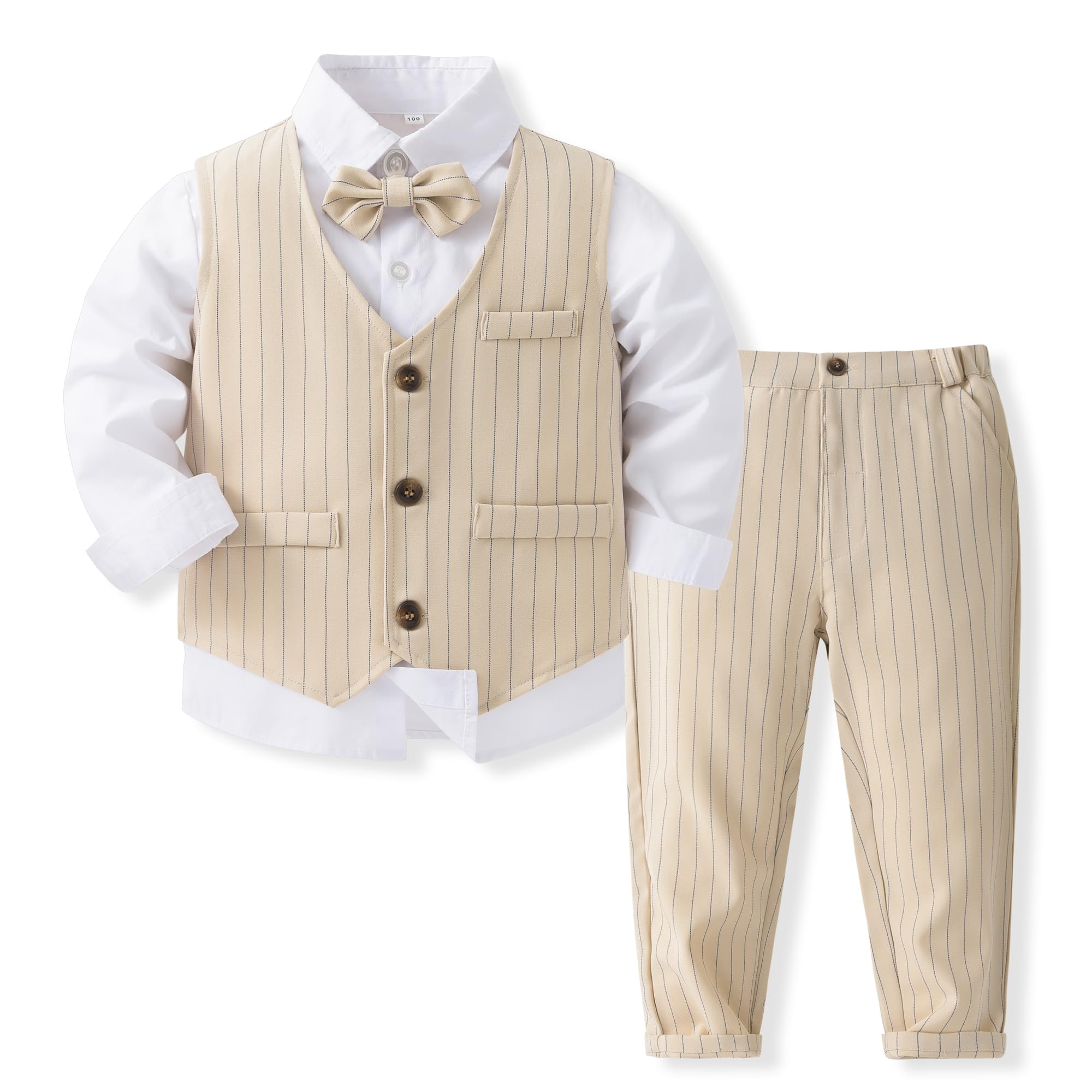 Kimocat Baby Jungen Kleidung Outfit Anzug Langarm Gentleman Smoking Weste Hochzeit Geburtstag Party Anzug
