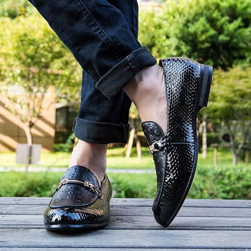 Miniatura 7 de JITAI Zapatos Penny de cuero con puntera de mocasín para hombre