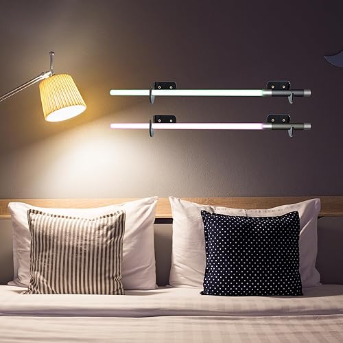 Miniatura 4 de uxcell Soporte de pared acrílico para bate de béisbol, 5 juegos de colgador horizontal para bate de béisbol, exhibición de bate de béisbol negro