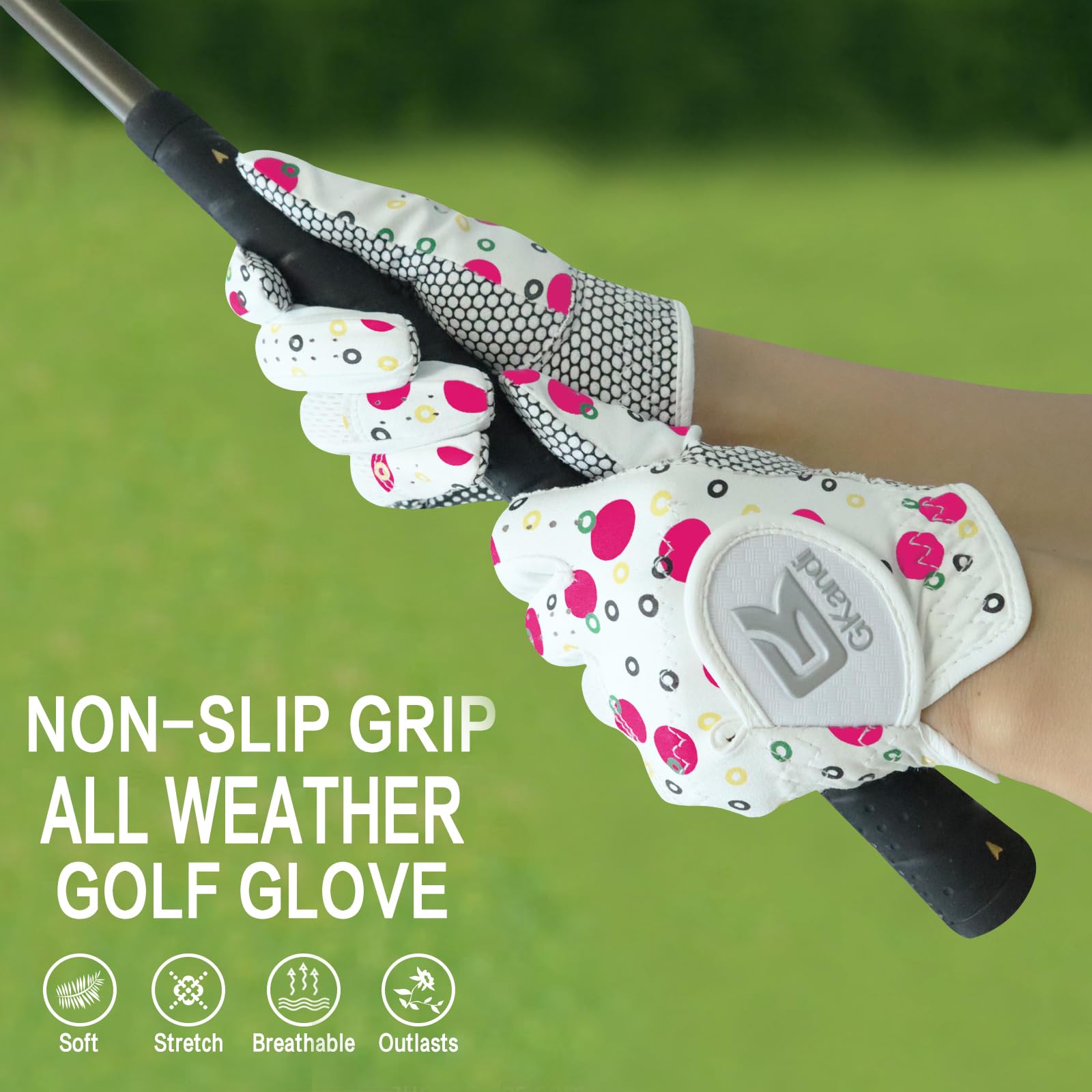 AXKAL Golf Gloves Kids Left Right Handed Golfer Microfiber All Weather Grip Non-Slip Pair - Image 4