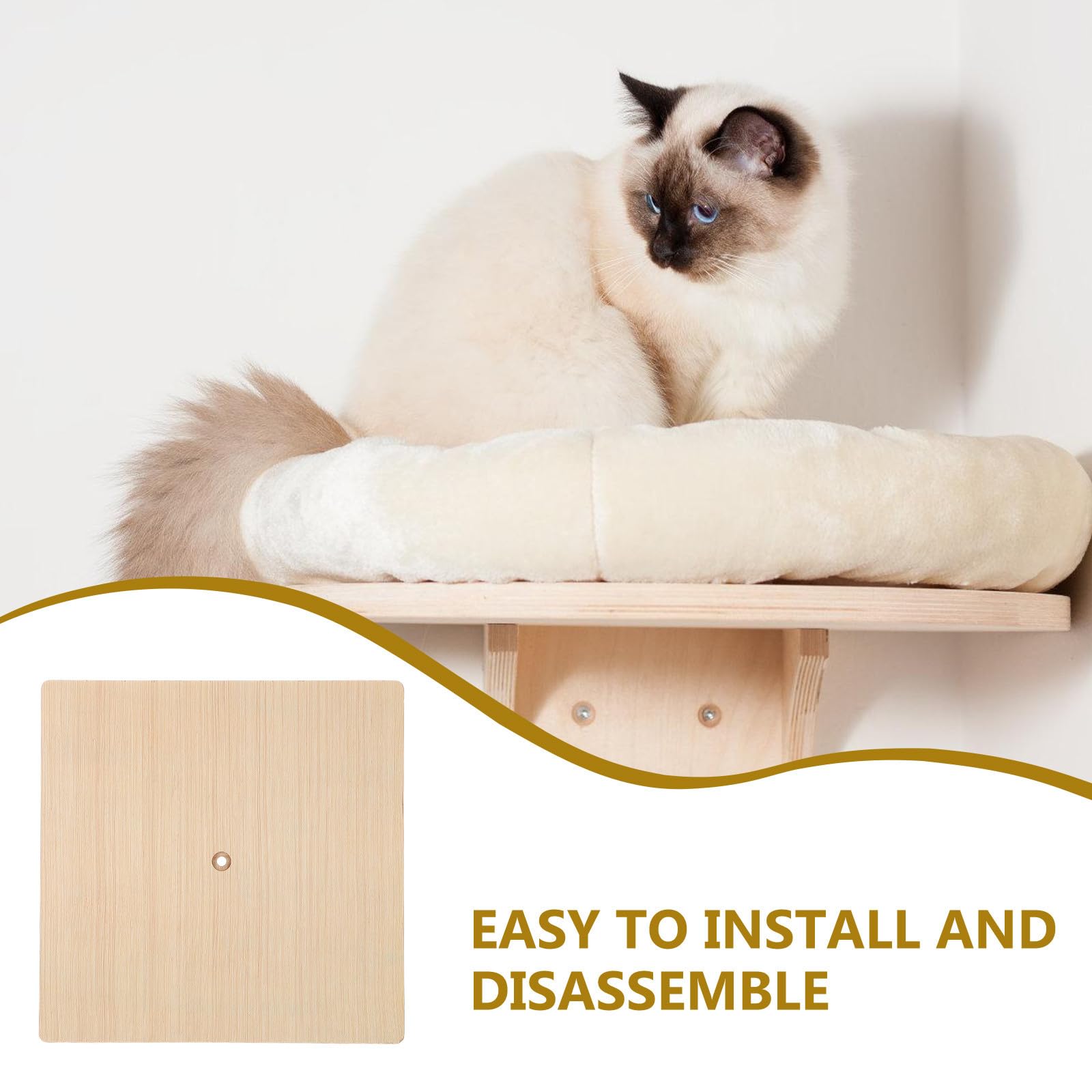 Mensola per Gatti in Legno Alta Capacità di Carico, Design Modulare Versatile, Piattaforma Robusta per Uso Interno e Accessorio per Arrampicata