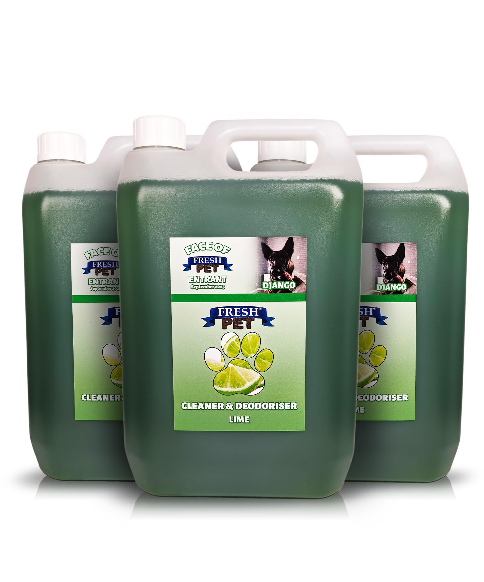 FRESH PET CLEANER DISINFECTANT KENNEL/CATTERY PRE FILLED 5L x 3 (Lime) โ image 1