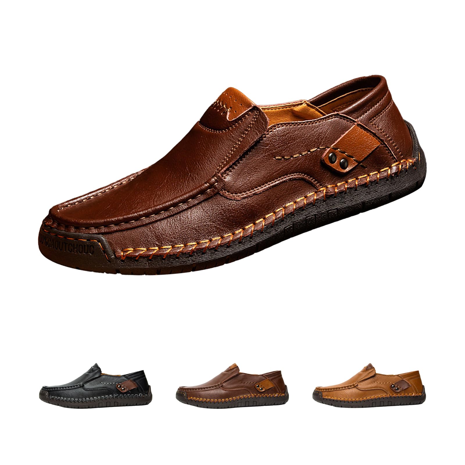 Men's Walking Driving Shoes Leather Moccasins Boat Loafers