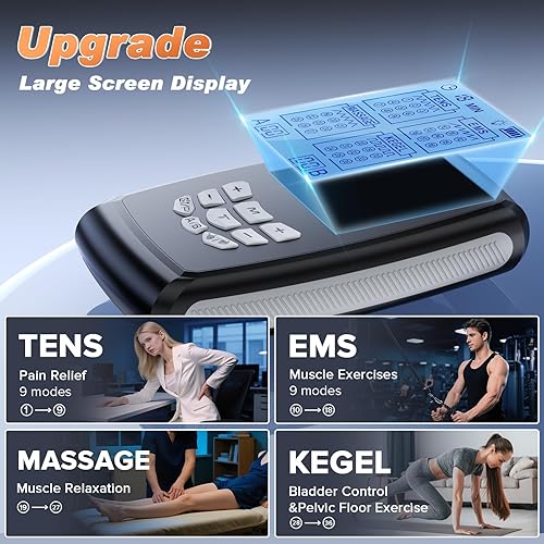 Miniatura 8 de TENS Unidad Estimulador Muscular y Ejercicio Muscular del Suelo Pélvico EMS. Impulsos multifuncionales para aliviar el dolor para entrenamiento