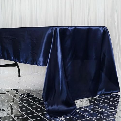 Miniatura 8 de Efavormart - Mantel rectangular de satén para banquetes y fiestas, 90 x 132 pulgadas, color verde esmeralda