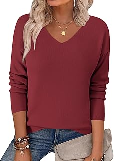 Sponsored You’re seeing this ad based on the product’s relevance to your search query.Learn more about this advertisement Zeagoo Women's Long Sleeve V Neck Knitted Jumper Elegant Jumper Winter Jumper Autumn Tops S-XXL