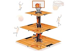 3 Tier Basketball Party Decorations Cupcake Tower