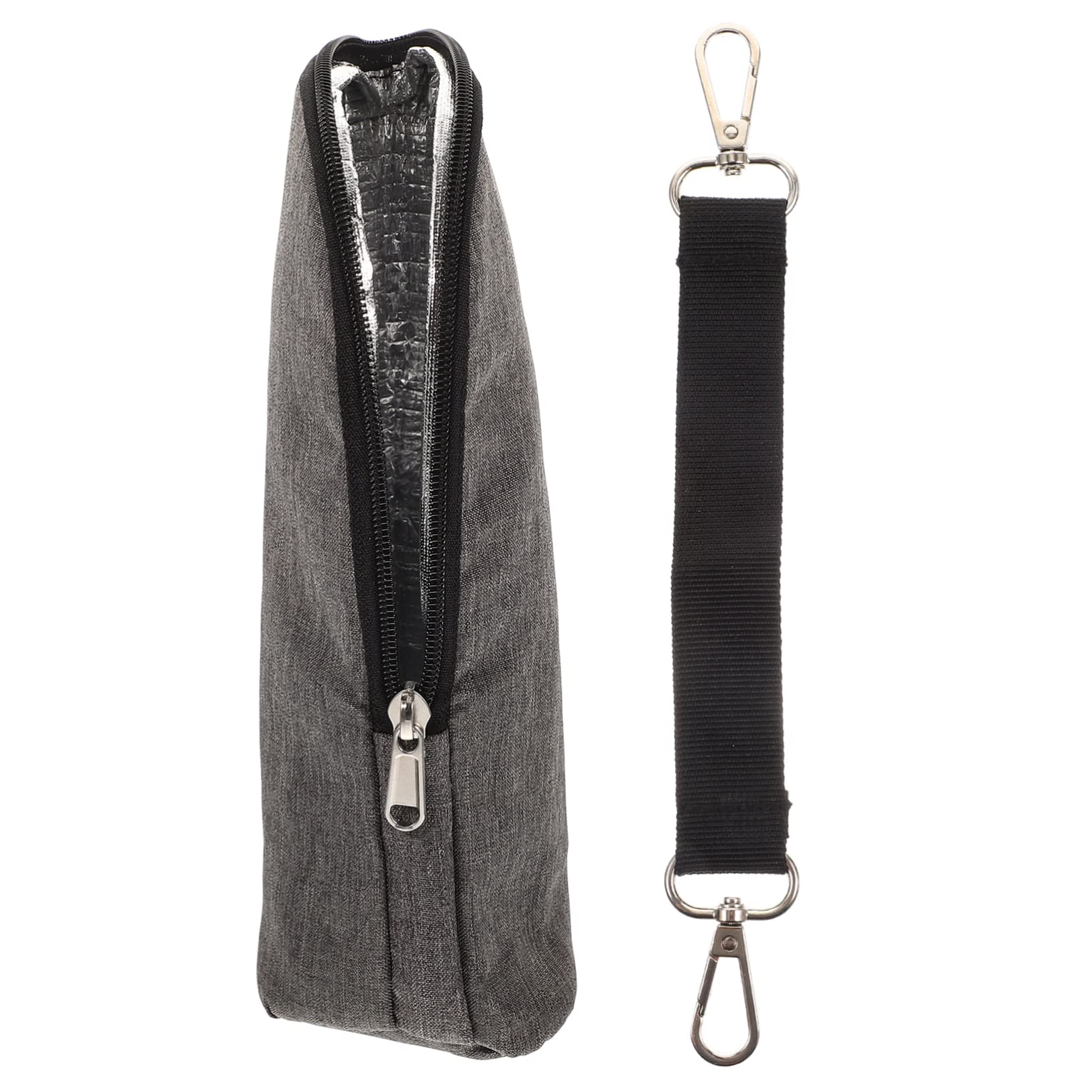 ifundom 1 Set Insulated Bottle Thermal Bag Grey Pouch for Nursing Leak Water Resistant Lightweight Design for Travel Stroller Attachment