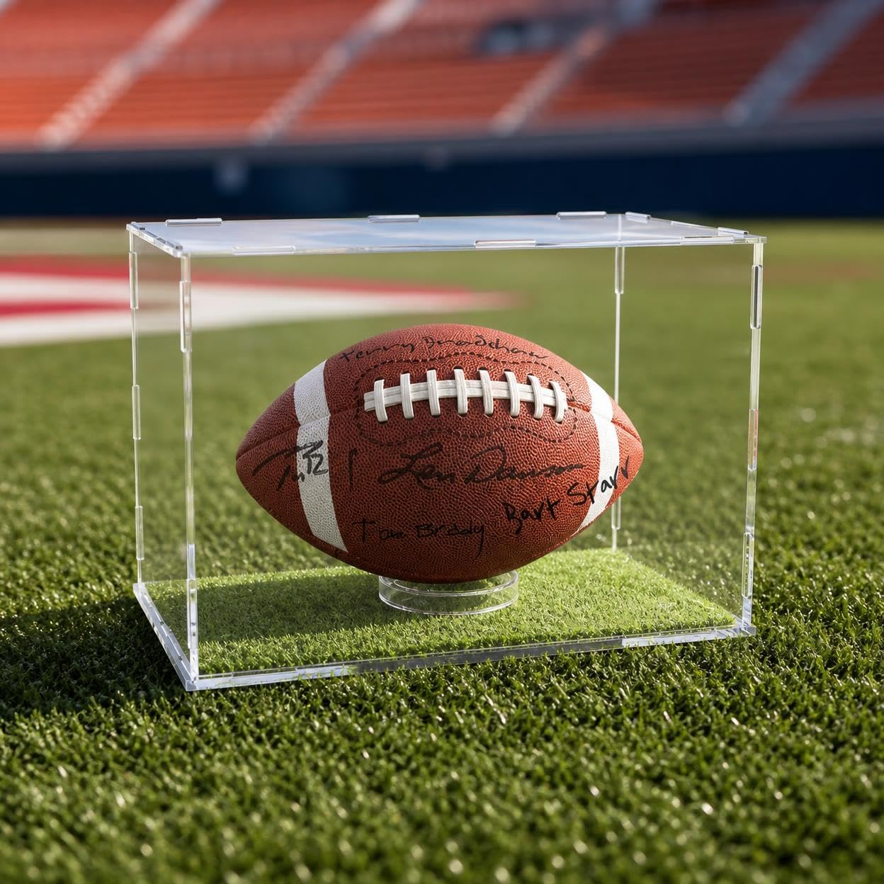 Contenitore Acrilico Trasparente con Supporto Scatola per Pallone da Nera Inserto Sintetica Adatto a Esposizione, 30 * 20 * 20cm