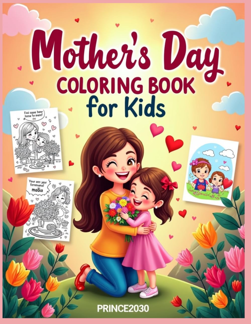 Mother’s Day Coloring Book for Kids: Cute & Heartwarming Pages to Celebrate Mom with Love, Flowers, Sweet Messages & Fun Family Scenes