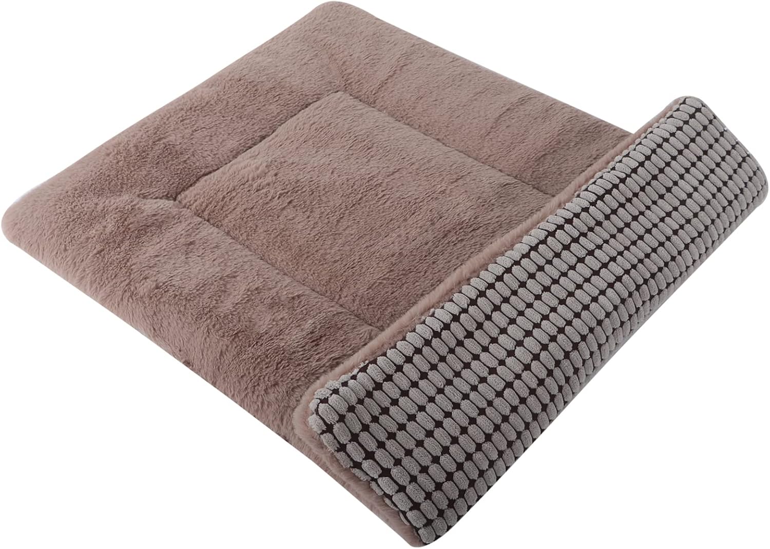 PET SPPTIES Estera de Cama para Perros Cojín Suave y Cálido para Gatos Sofá para Mascotas de Doble Propósito Lavable a Máquina PS085 (75X50 CM, Caqui)