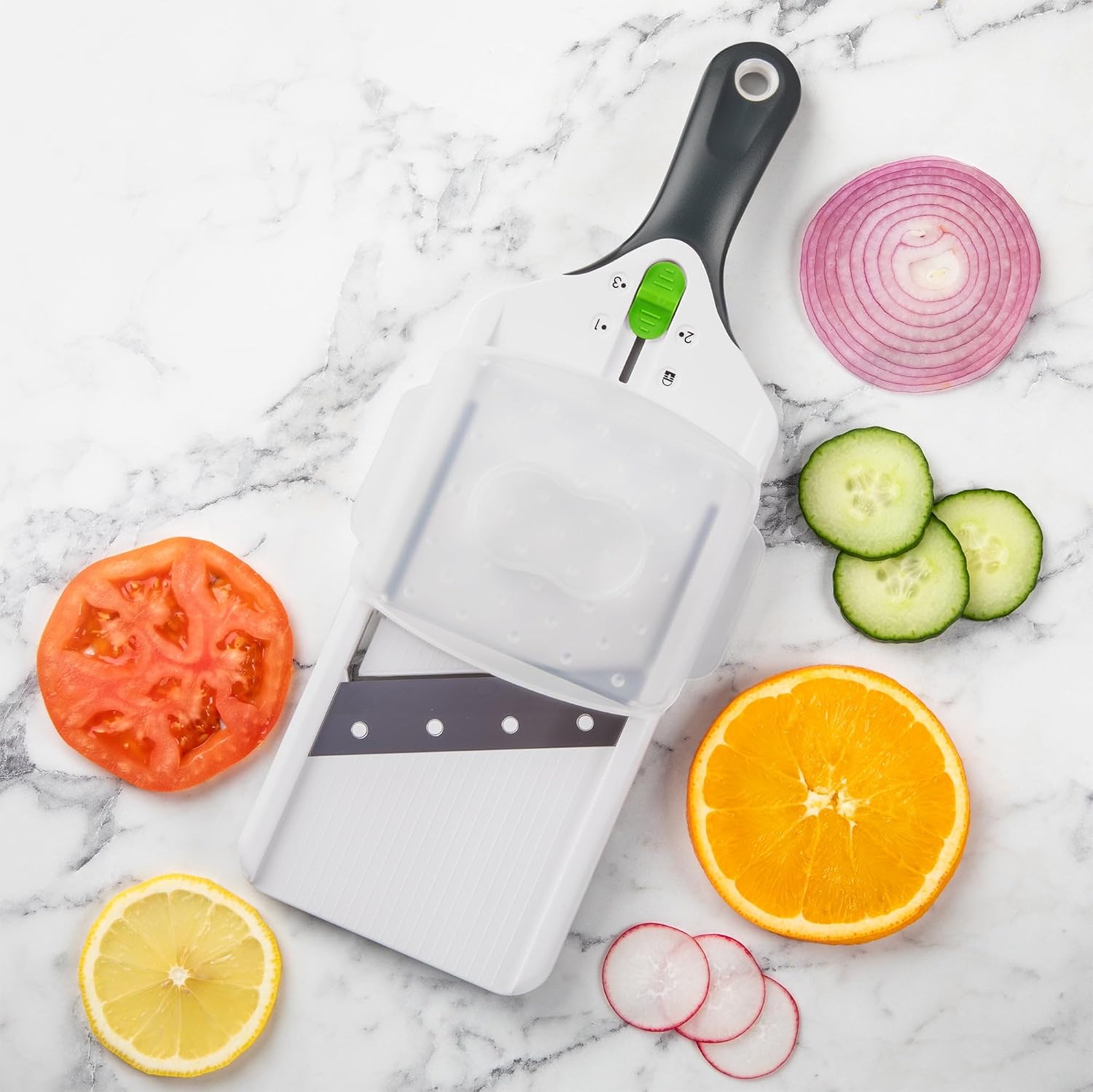 Stainless Steel Blade Easy Adjustable Mandolin Slicer, Professional Kitchen Tool for Vegetable Fruit Precision Cutting, Efficient Food Cutting