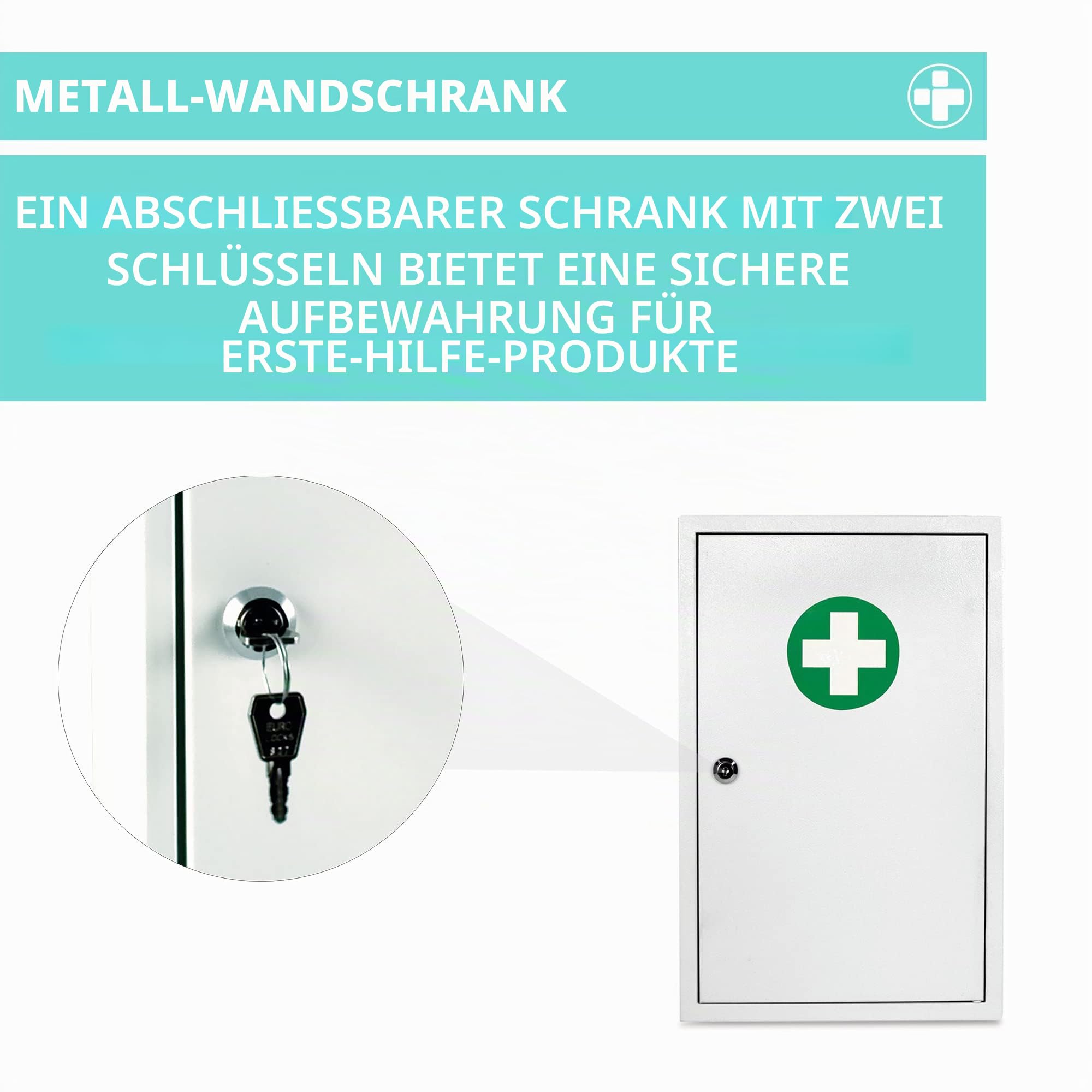 Reliance Medical 214 Sofia Mauer Kabinett, 46cm x 30cm x 14cm, Weiß