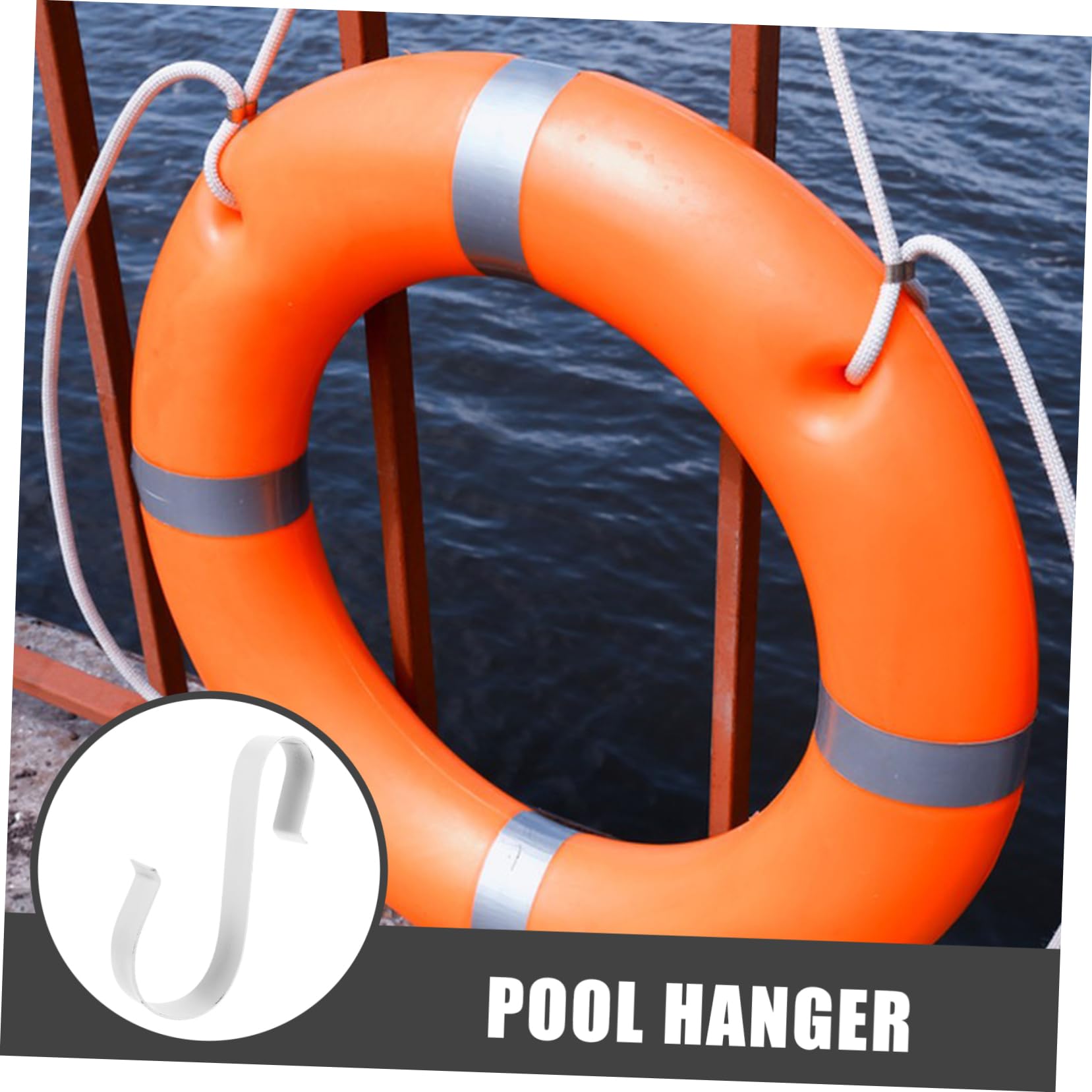 Gatuida 4pièces Support De Bouée Système De Rangement Multifonctionnel Pour Piscine Crochet Inoxydable Pour Équipements Nautiques Et Accessoires De Plage