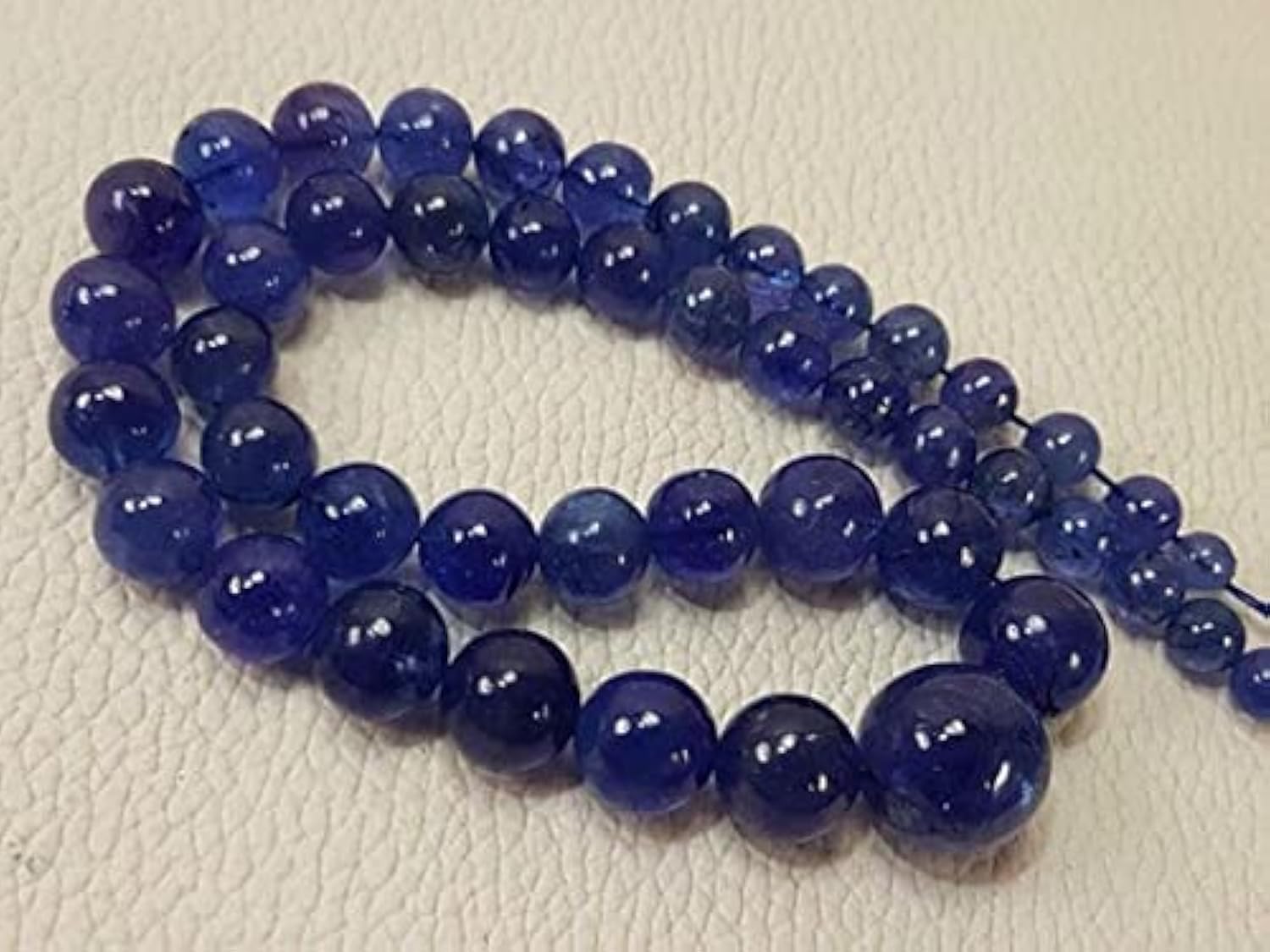 Tanzanite perles rondes AAA+ haut de gamme pour création de bijoux de luxe 14 pouces LKBEADS