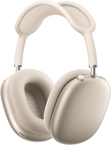Apple AirPods Max 2, Casque Circum-auriculaire sans Fil, Réduction Active du Bruit, Audio adaptatif, Audio Spatial personnalisé, Traduction en Direct, Casque Bluetooth - Lumière stellaire - 2