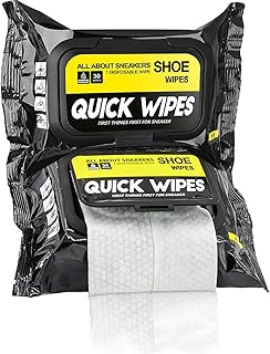 Shoe wipes Pack of 2 Total 60 Pcs Sneakers Cleaning Quick Wipes Removing Dirt and Stains with Disposable Shoe Wipe