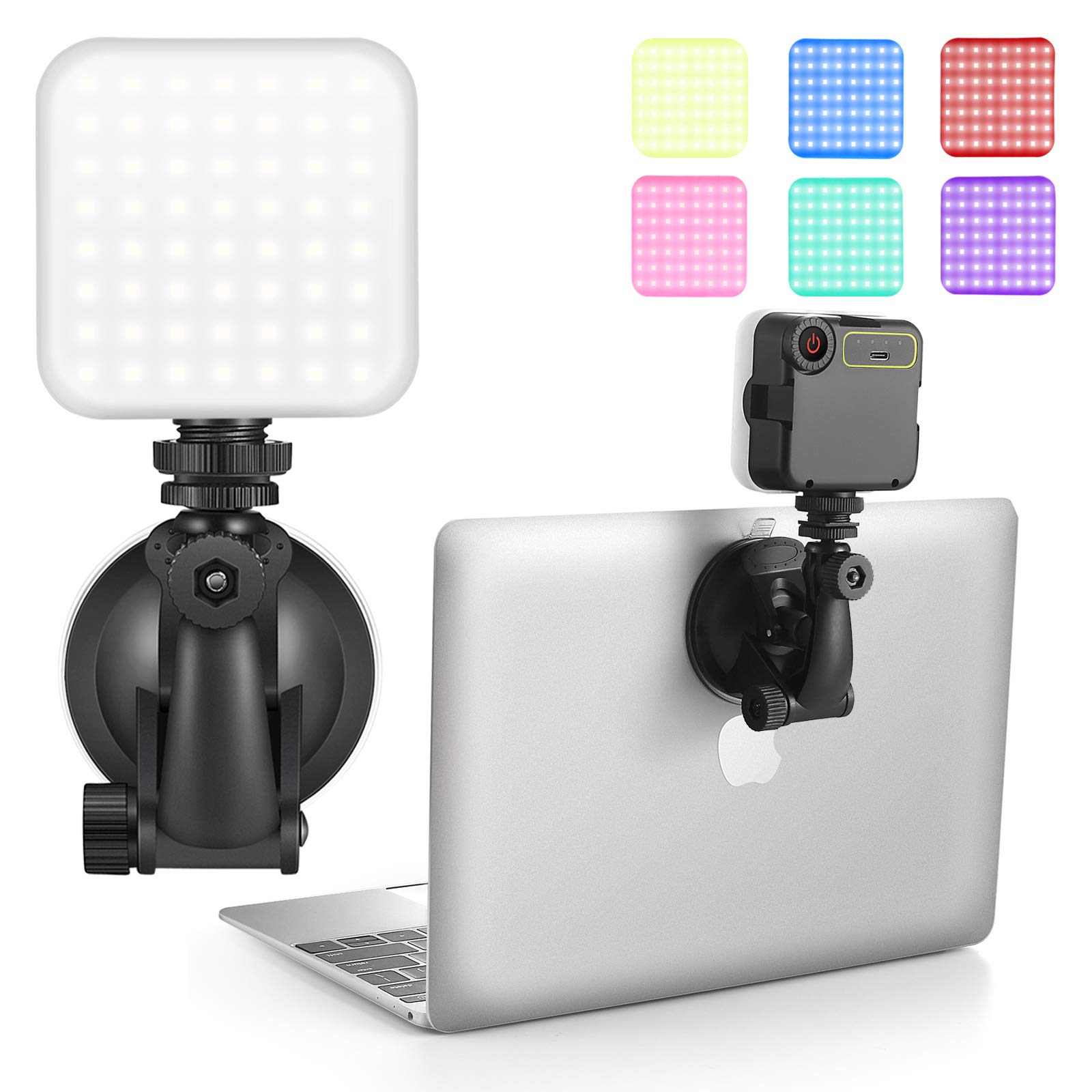 Luz LED JINGAN Con Clip Para Videoconferencias Y Selfies – Recargable USB-C, 5600K, 1500mAh, Portátil