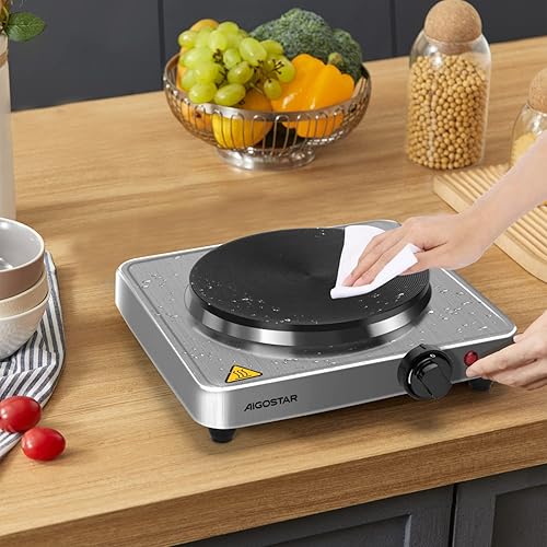 Miniatura 8 de Aigostar Placa caliente para hacer velas, estufa eléctrica portátil para derretir chocolate, platos calientes para hacer jabón, cocinar mantiene la