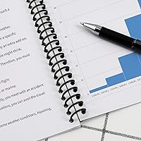 Vista 3 de Rayson Bobina de encuadernación en espiral de plástico de 1/2", capacidad de 95 hojas, paso 4:1 de 0.500 in, espinas de encuadernación negras