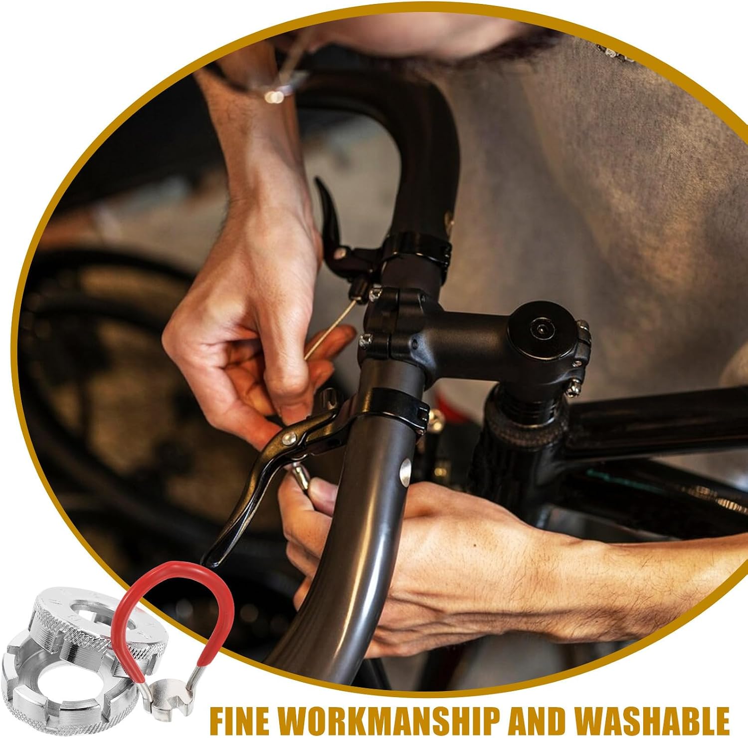 3pcs Bicycle Spoke Wrenches for Mountain Bikes, Steel and Plastic Construction, Precise Tuning and Easy Adjustment Tool, for Outdoor Mountain Biking and Bike Repair Shops