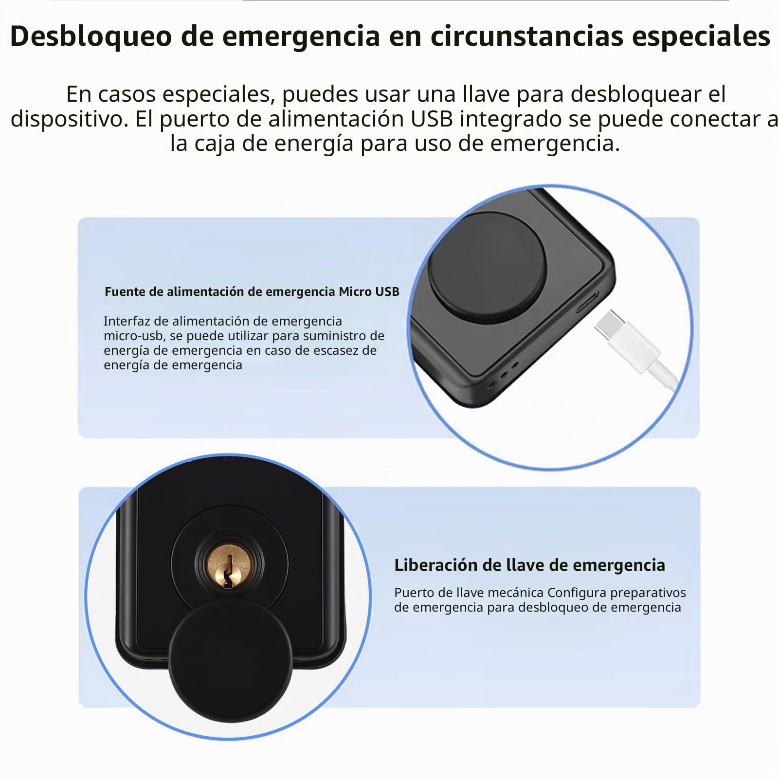 Smart Lock BT Cerradura de puerta sin llave TY APP huella dactilar tarjeta RFID 5 métodos de desbloqueo cerradura de puerta de aleación de aluminio para puertas de oficina de 35 – 60 mm de