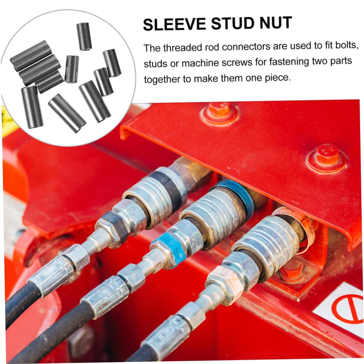 DECHOUS 20pcs Stainless Steel Connecting Nuts Cylindrical Welding Nuts for Furniture Assembly High Strength for Doors Tables