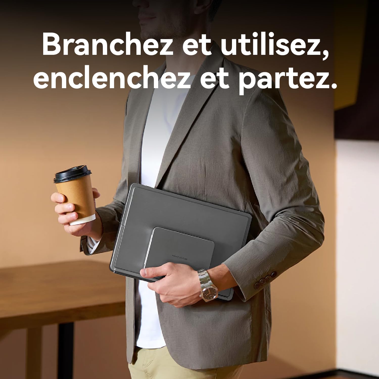Kit Khadas Mind xPlay – Écran Portable 13" 2,8K avec Béquille, 100% sRGB 60Hz | Batterie 4150 mAh | Double Port USB-C | Haut-parleurs Intégrés | Mind Link pour Mini PC Mind | Branchez et Utilisez