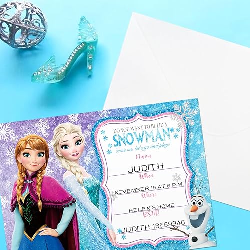 Miniatura 5 de VeSidyHelo Tarjeta de invitación para fiesta de cumpleaños de 20 invitados, suministros de fiesta para niños, tarjetas de felicitación de regalo