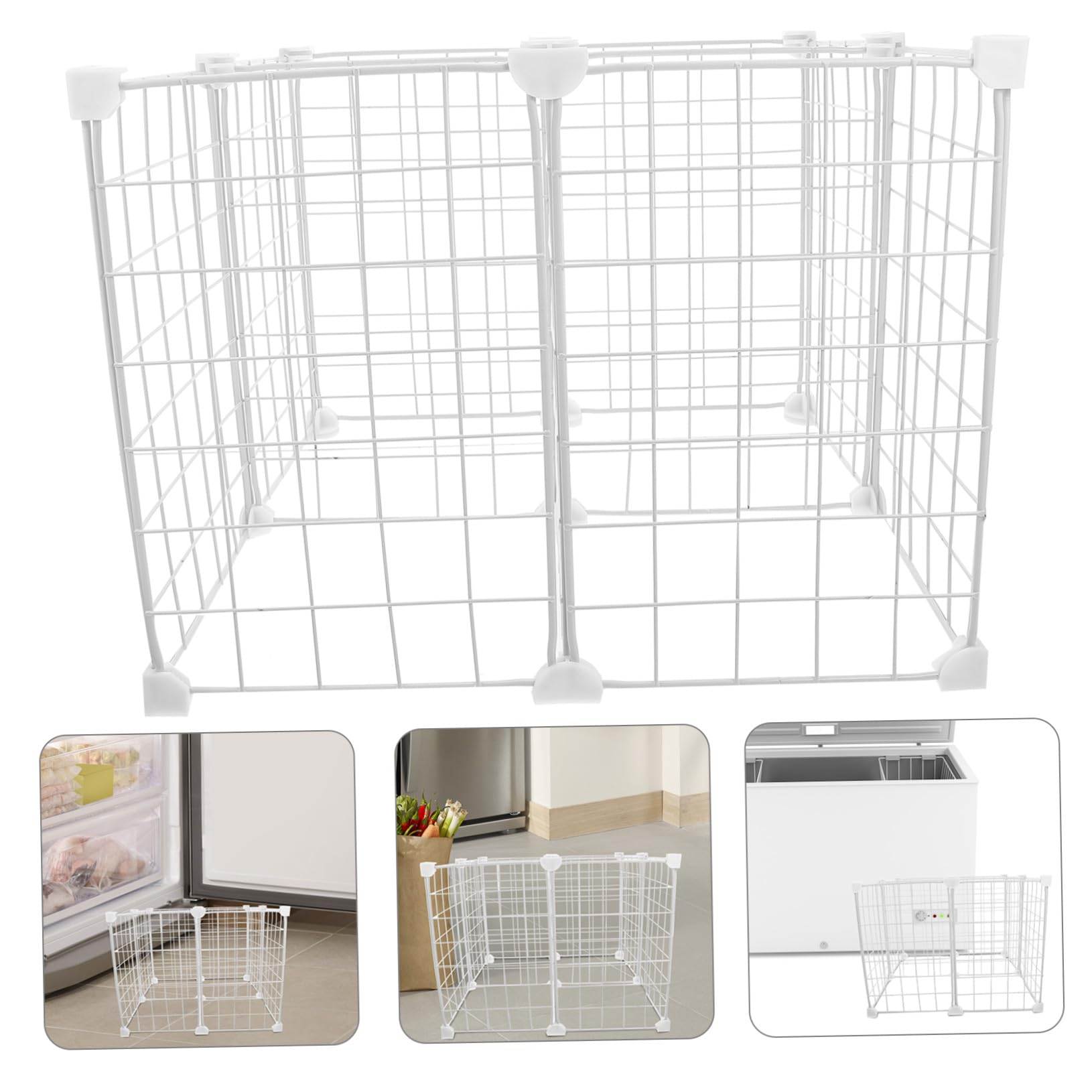 PRETYZOOM Divisorio per Congelatore Pozzetto Cestello Organizer in Filo Metallico per Congelatore Contenitore per Conservazione di Pesce e Alimenti Separatore per Ripiani