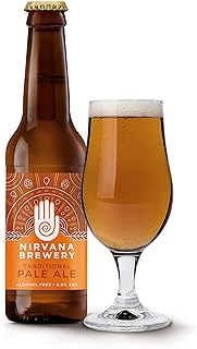 Nirvana Brewery Non Alcoholic Beer Traditional Pale Ale 0.0% ABV | 12 Bottles | Alcohol-free craft Pale Ale Beer | Premium Great Taste | Vegan | Low Calorie | Brewed In The UK