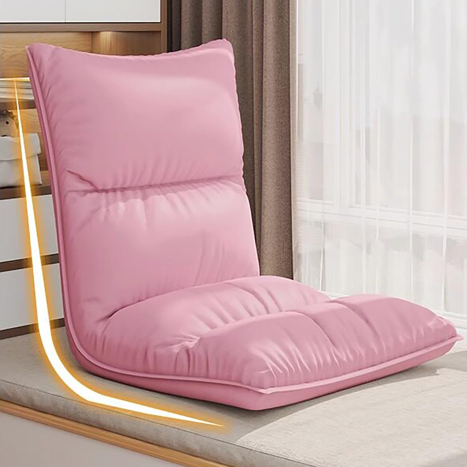 Fauteuil de sol réglable et pliable avec accoudoirs pour le salon