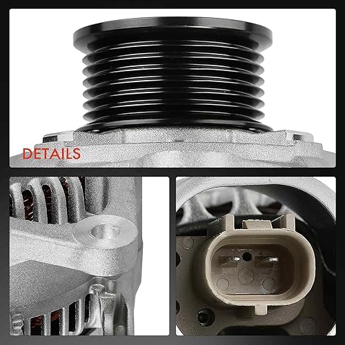 Miniatura 7 de A-Premium Alternador compatible con Dodge Ram 1500 2500 3500 Van, Dakota, 2001 2002 2003, 3.9L 5.2L 5.9L 8.0L, 12V 117Amp en sentido horario polea