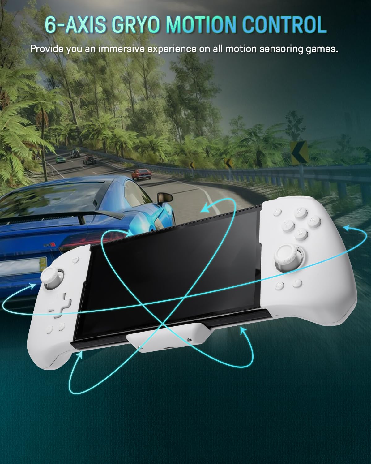 FUNLAB Switch Joypad Controllers for Nintendo Switch/OLED Joycon Replacement, Customizable Switch handheld Controller with Hall Effect Joysticks, Luminous One-Piece Controles Joypad Controller - 7 LED Colors - imagen 3