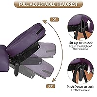 Vista 65 de Yaheetech Mesa de masaje portátil para pestañas, cama de spa, sofá de masaje, mesas de spa plegables ajustables de 2 pliegues con bolsa no tejida